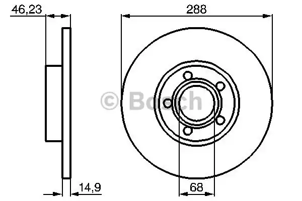 Тормозной диск BOSCH 0986478545