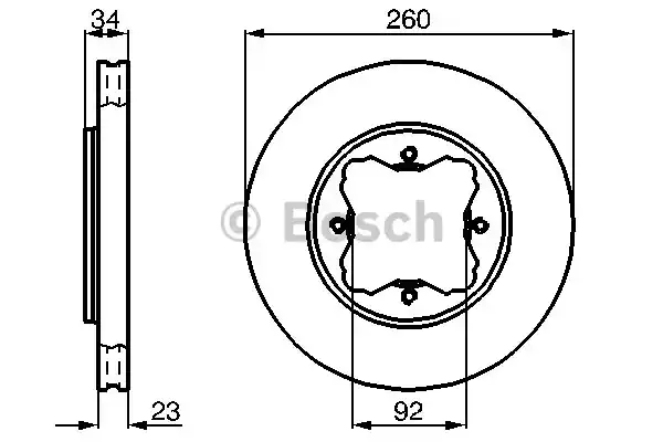 Тормозной диск BOSCH 0986478568