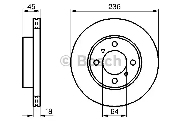 Тормозной диск BOSCH 0986478572