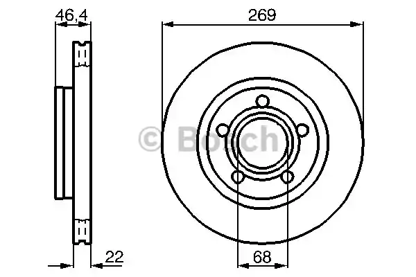 Тормозной диск BOSCH 0986478574