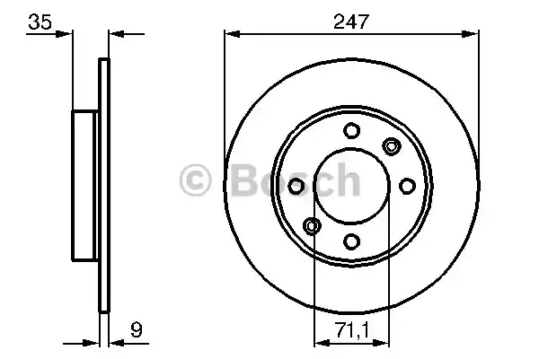 Тормозной диск BOSCH 0986478608