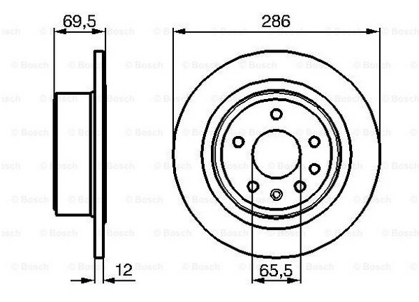 Тормозной диск BOSCH 0986478609