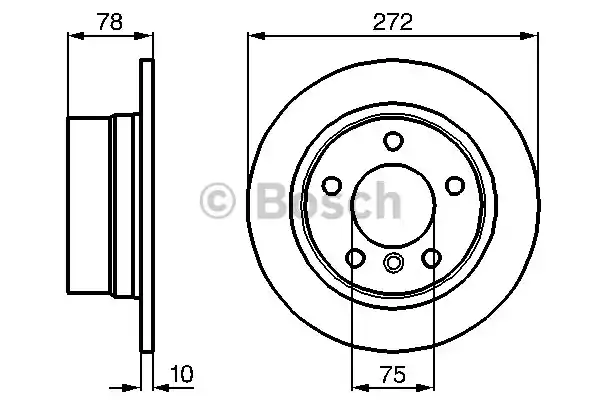 Тормозной диск BOSCH 0986478641