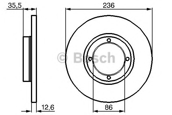 Тормозной диск BOSCH 0986478712