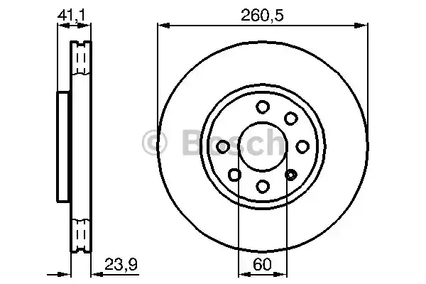 Тормозной диск BOSCH 0986478730