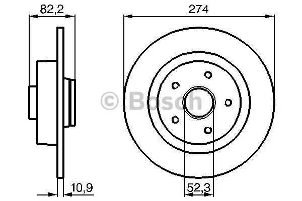 Тормозной диск BOSCH 0986478744