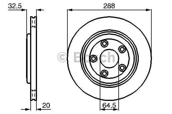 Тормозной диск BOSCH 0986478777
