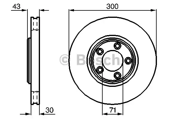 Тормозной диск BOSCH 0986478778