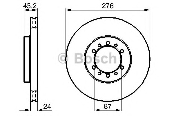 Тормозной диск BOSCH 0986478844