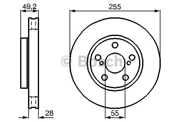 Тормозной диск BOSCH 0986478858