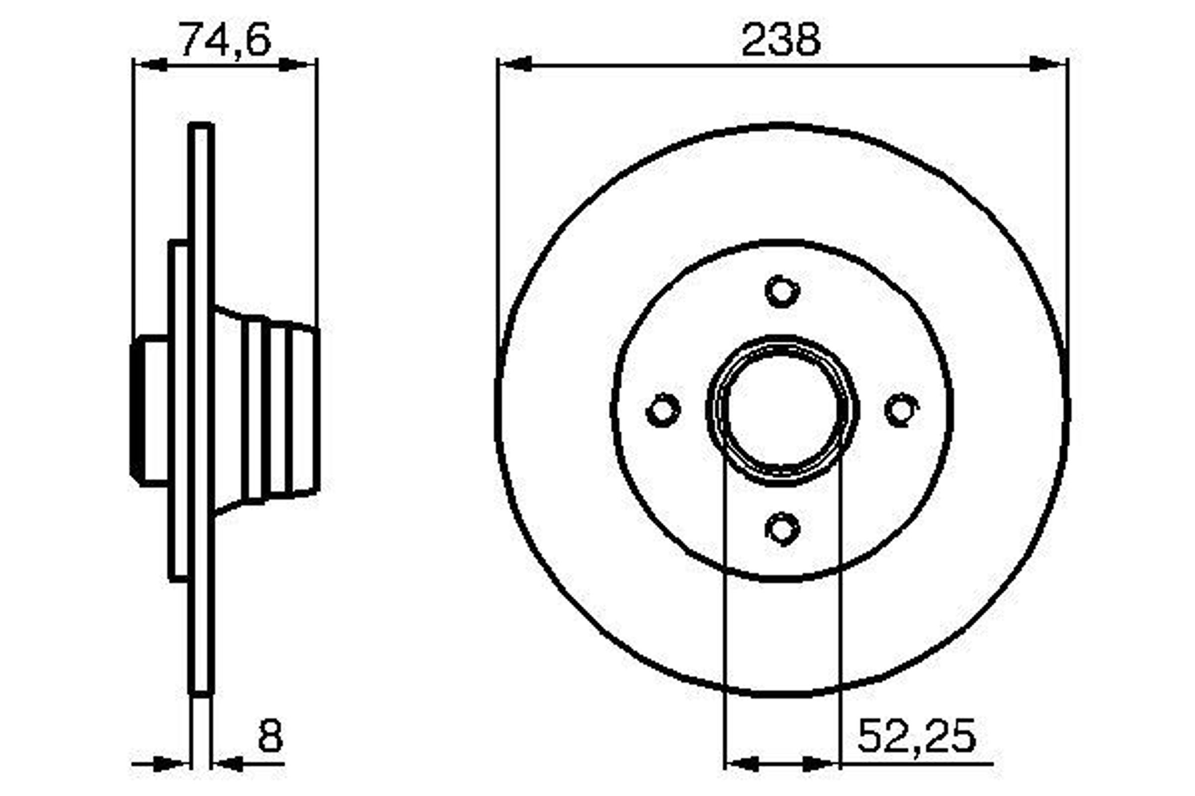 Диск тормозной BOSCH 0986478866
