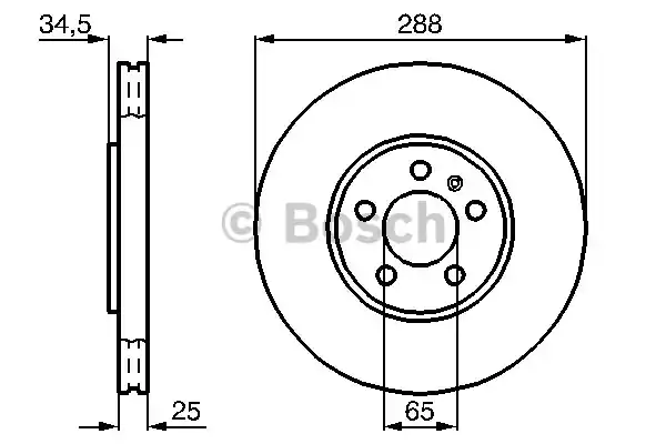 Тормозной диск BOSCH 0986478867