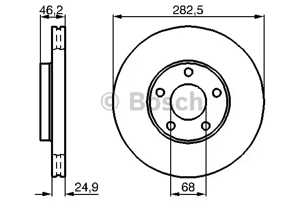 Тормозной диск BOSCH 0986478872