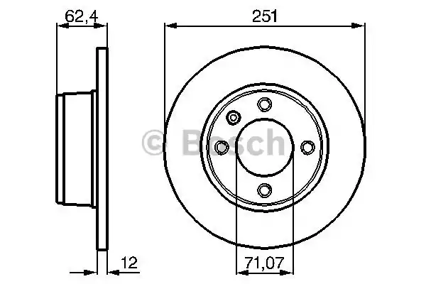 Тормозной диск BOSCH 0986478879