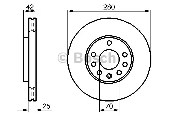 Тормозной диск BOSCH 0986478883