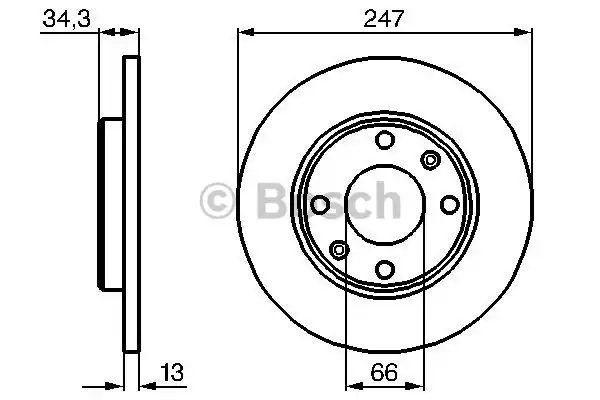 Тормозной диск BOSCH 0986478887