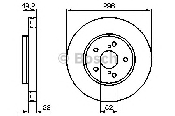 Тормозной диск BOSCH 0986478968