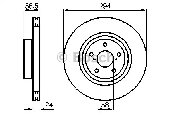 Тормозной диск BOSCH 0986478977