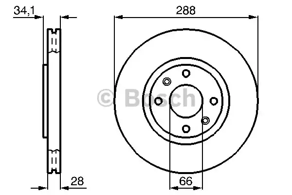 Тормозной диск BOSCH 0986478980