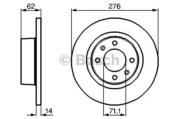 Тормозной диск BOSCH 0986478981