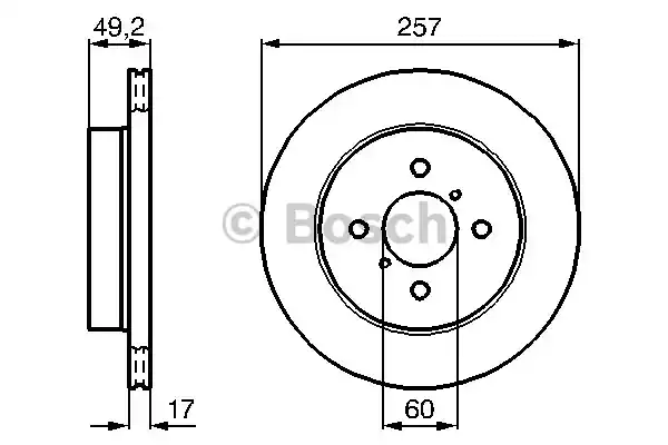 Тормозной диск BOSCH 0986478984