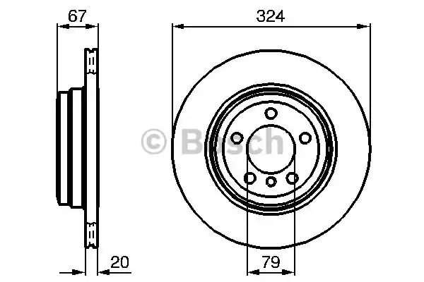 Тормозной диск BOSCH 0986479004