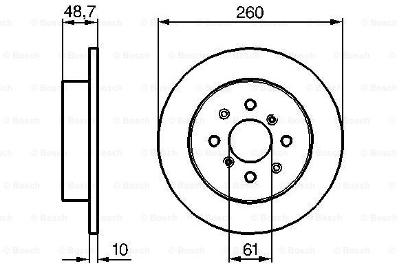 Тормозной диск BOSCH 0986479014