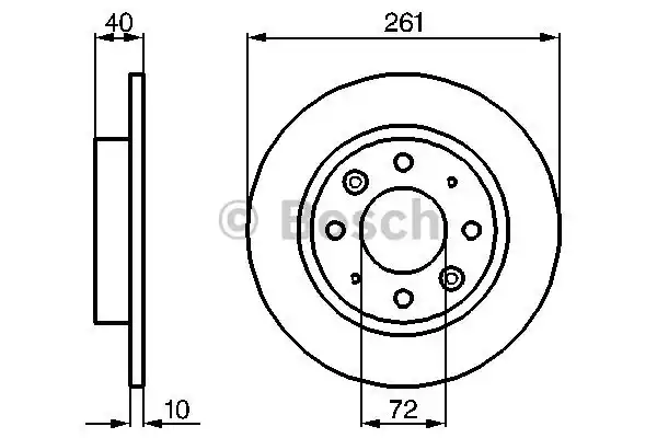 Тормозной диск BOSCH 0986479018