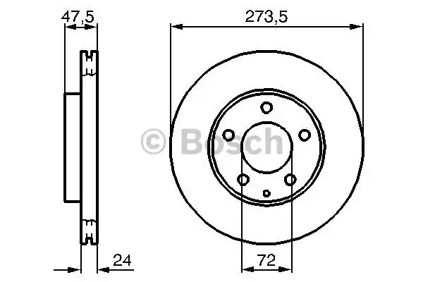 Тормозной диск BOSCH 0986479034