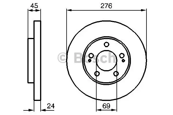 Тормозной диск BOSCH 0986479035
