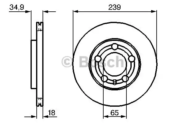 Тормозной диск BOSCH 0986479036