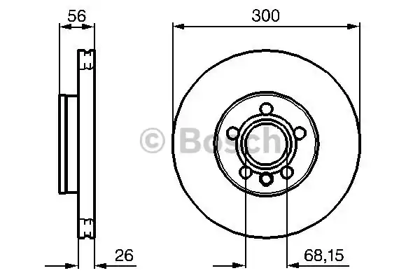 Тормозной диск BOSCH 0986479037