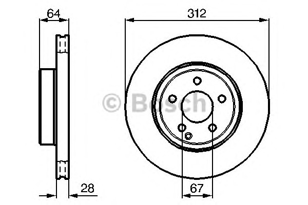 Тормозной диск BOSCH 0986479040