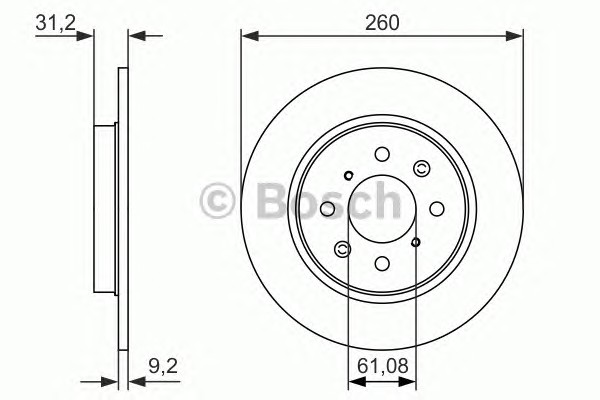 Тормозной диск BOSCH 0986479051