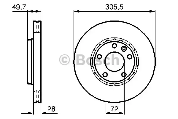 Тормозной диск BOSCH 0986479078