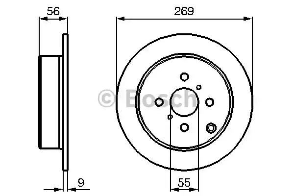 Тормозной диск BOSCH 0986479087