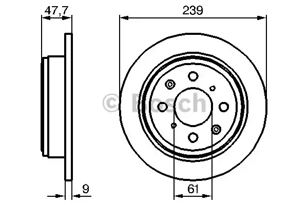 Тормозной диск BOSCH 0986479101