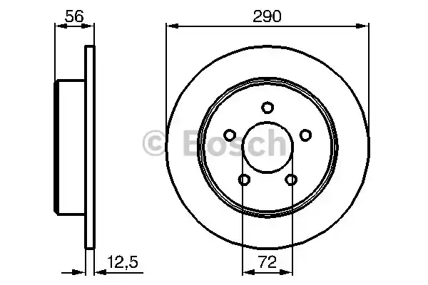 Тормозной диск BOSCH 0986479102