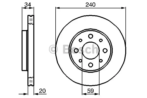 Тормозной диск BOSCH 0986479121