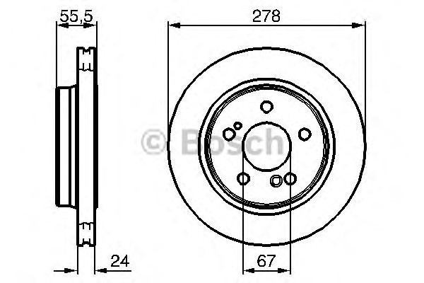 Тормозной диск BOSCH 0986479133