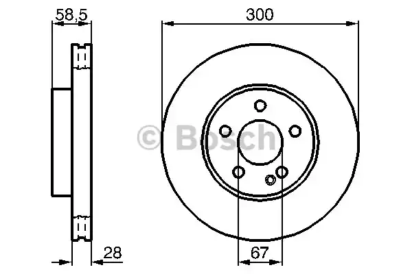 Тормозной диск BOSCH 0986479137