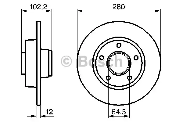 Тормозной диск BOSCH 0986479144