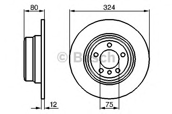 Тормозной диск BOSCH 0986479167