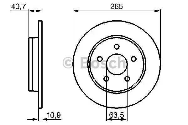 Тормозной диск BOSCH 0986479169