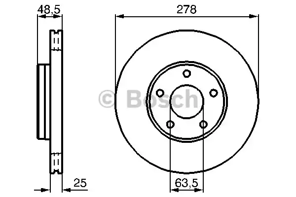 Тормозной диск BOSCH 0986479173