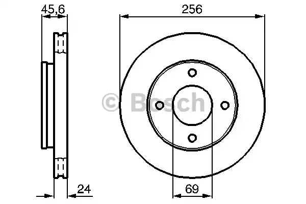 Тормозной диск BOSCH 0986479187