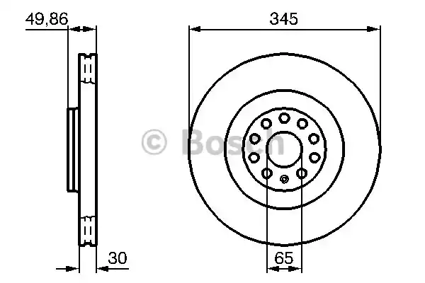 Тормозной диск BOSCH 0986479204