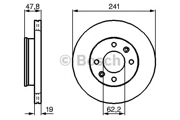 Тормозной диск BOSCH 0986479206