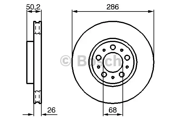 Тормозной диск BOSCH 0986479210