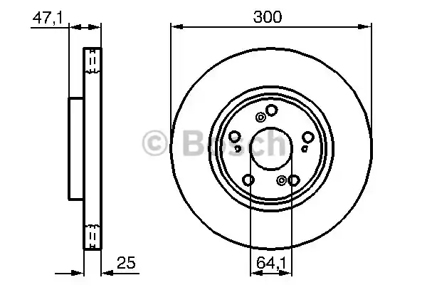 Тормозной диск BOSCH 0986479227